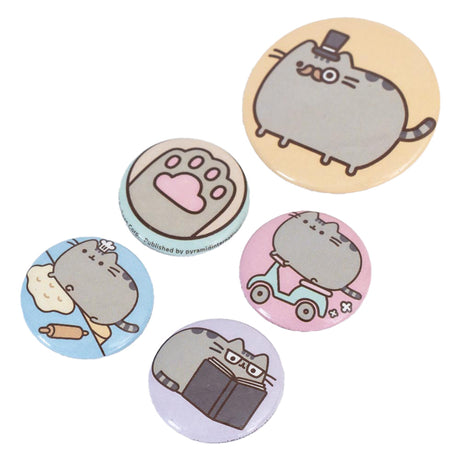 Pusheen Fancy Button Badge Set: 2 - Badges By Pusheen