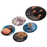 Queen Button Badge Set of 6: 2 - Badges By Queen