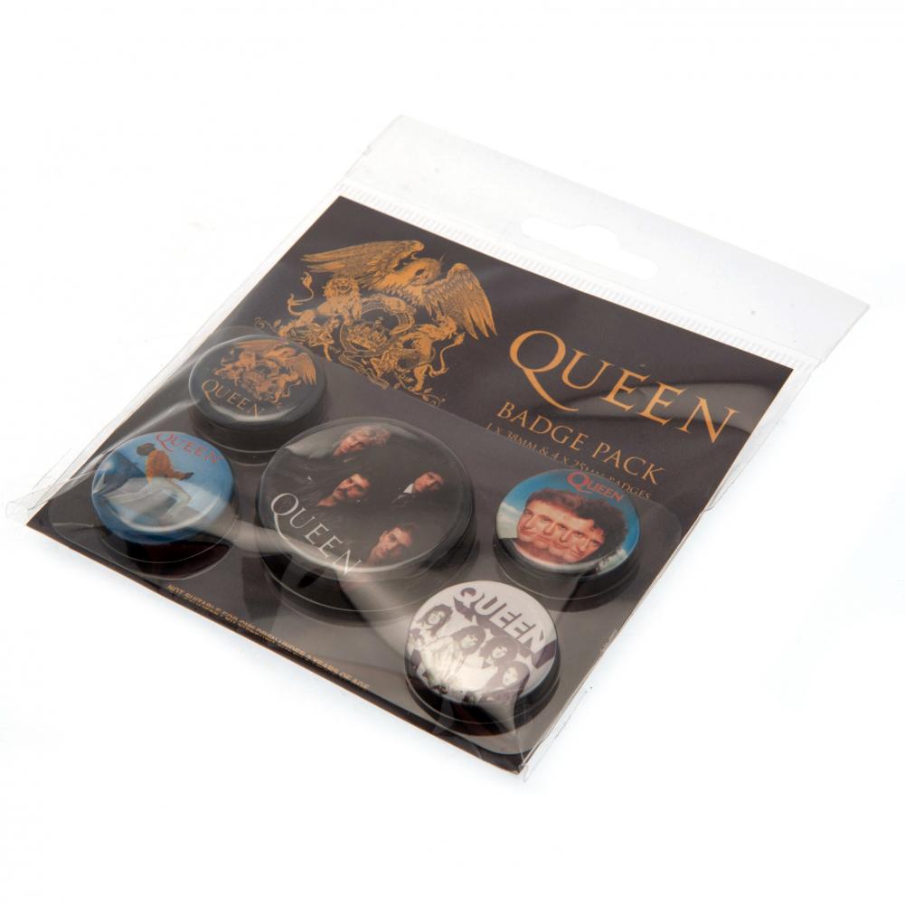 Queen Button Badge Set of 6: 3 - Badges By Queen