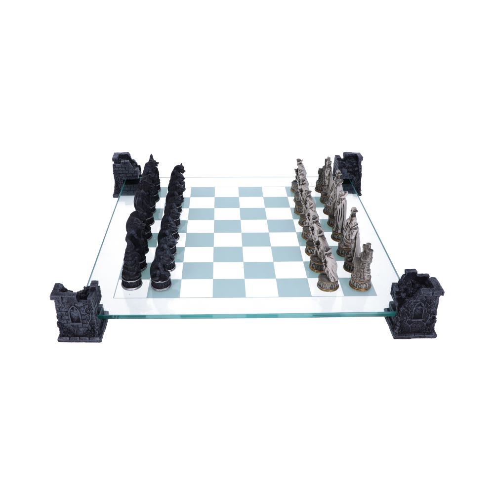 Raised Fantasy Vampire & Werewolf Chess Set With Corner Towers 43cm: 4 - Chess Sets By Gift Moments