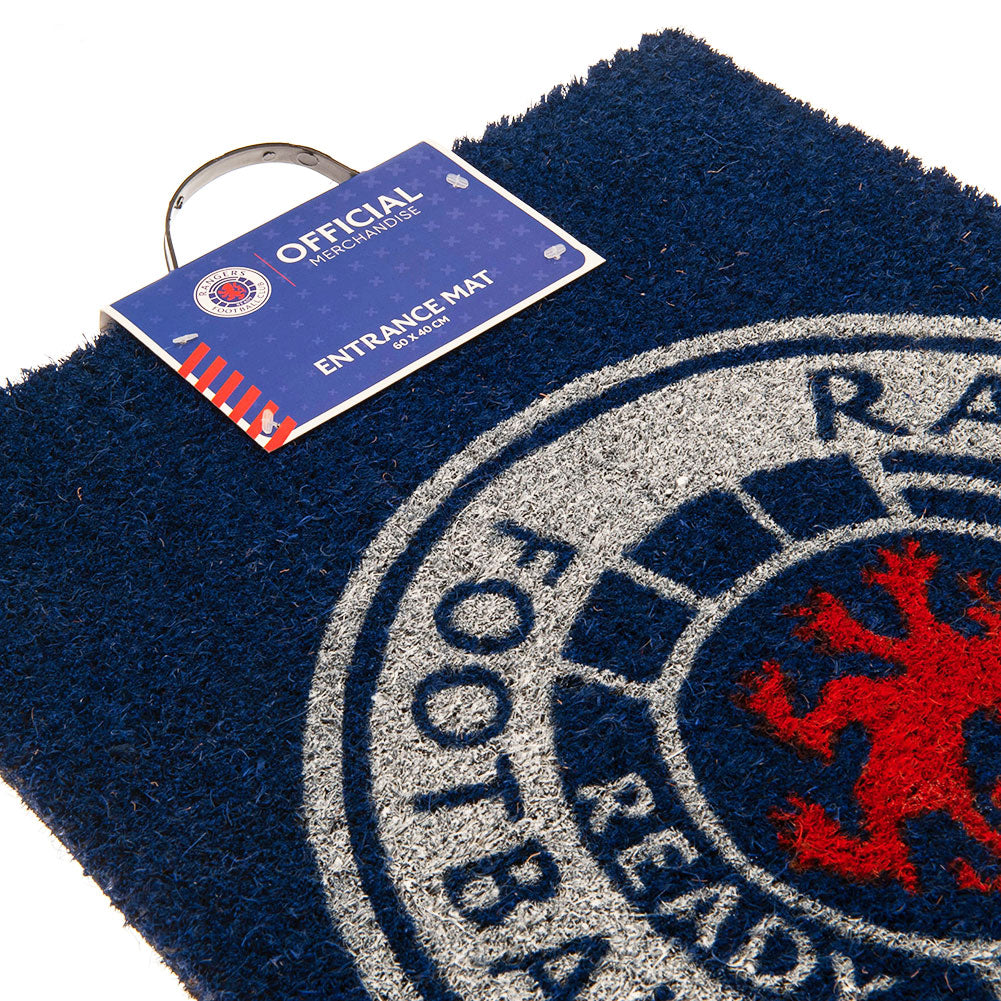 Rangers FC Blue Coir Doormat with Crest: 3 - Doormats By Rangers