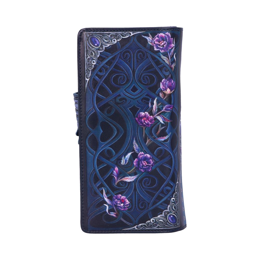 Ravens Flight Black Wing Floral Embossed Purse Wallet: 4 - Purses By NN Designs