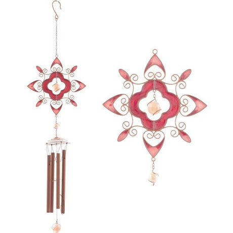 Red Abstract Windchime: 1 - Wind Chimes By Gift Moments