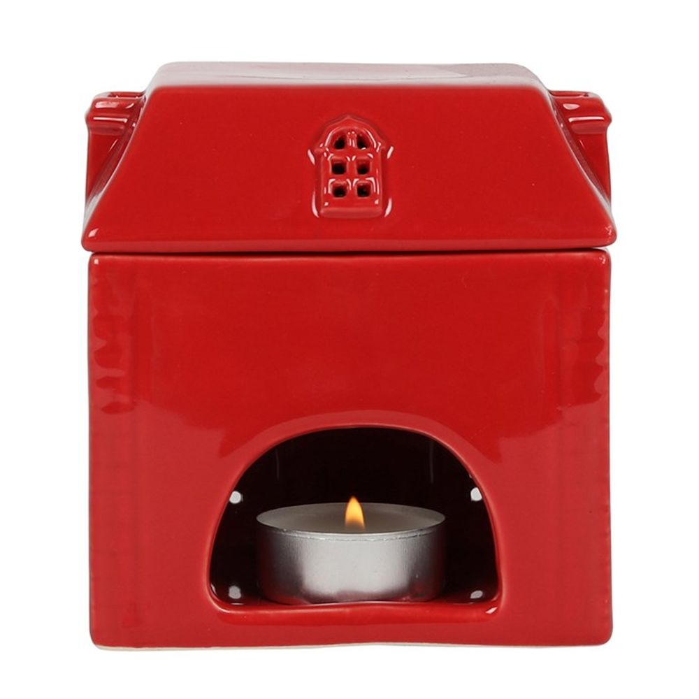 Red Ceramic House Oil Burner: 4 - Oil & Wax Burners By Gift Moments