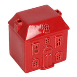 Red Ceramic House Oil Burner: 2 - Oil & Wax Burners By Gift Moments