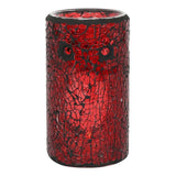 Red Pillar Crackle Glass Oil Burner: 3 - Oil & Wax Burners By Gift Moments