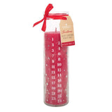 Red Vanilla Advent Countdown Candle: 2 - Candles By Gift Moments