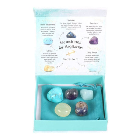 Sagittarius Crystal Tumblestone Set: 1 - By Gift Moments