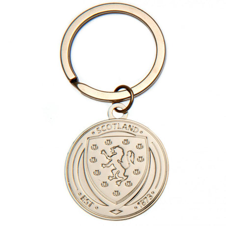 Scottish FA Silver Plated Crest Keyring: 1 - Keyrings By Scotland