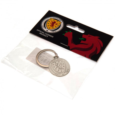 Scottish FA Silver Plated Crest Keyring: 3 - Keyrings By Scotland