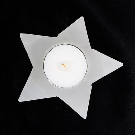 Selenite Star Tealight Holder: 3 - Candle Holders By Gift Moments