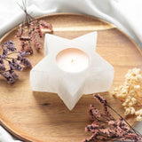 Selenite Star Tealight Holder: 1 - Candle Holders By Gift Moments