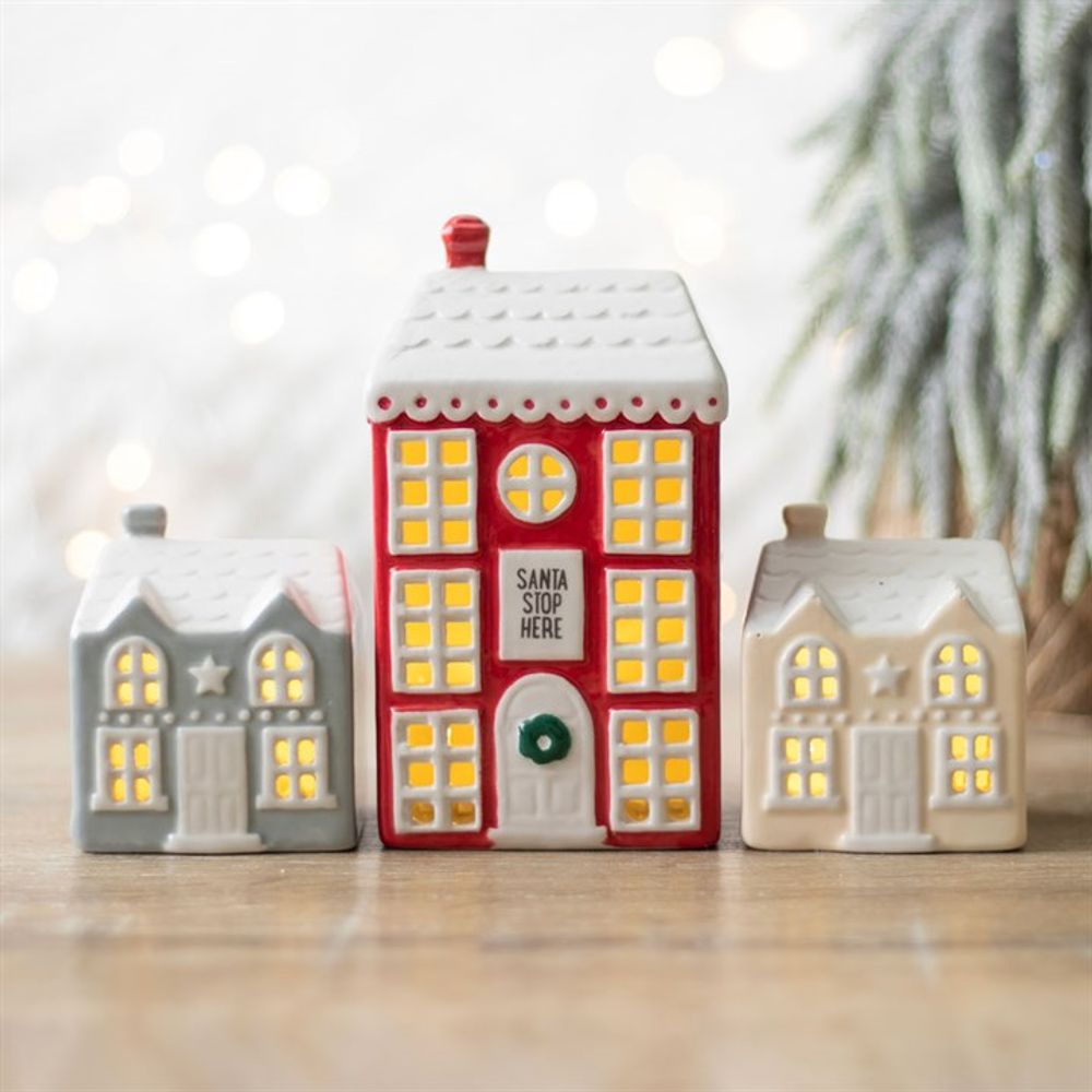 Light Up LED Christmas House Set of 3: 1 - By Gift Moments