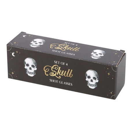 Set of 4 Skull Shot Glasses Set: 4 - Shot Glasses By Gift Moments