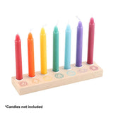 Chakra Wooden Energy Candle Holder: 4 - Candle Holders By Gift Moments