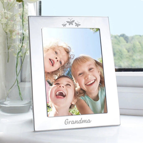 Silver Butterfly Grandma Photo Frame 5x7: 1 - Photo Frames By Gift Moments