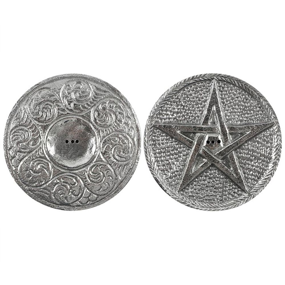 Silver Pentagram Incense Holder 10cm: 1 - Incense Holders By Gift Moments