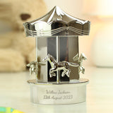 Personalised Silver Plated Carousel Money Box: 1 - Money Boxes By Gift Moments