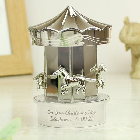 Personalised Carousel Money Box: 2 - Money Boxes By Gift Moments