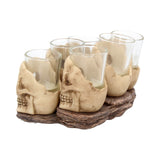 Six Shooter Skulls Skull Shot Glass Set: 4 - Shot Glasses By Gift Moments