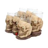 Six Shooter Skulls Skull Shot Glass Set: 3 - Shot Glasses By Gift Moments