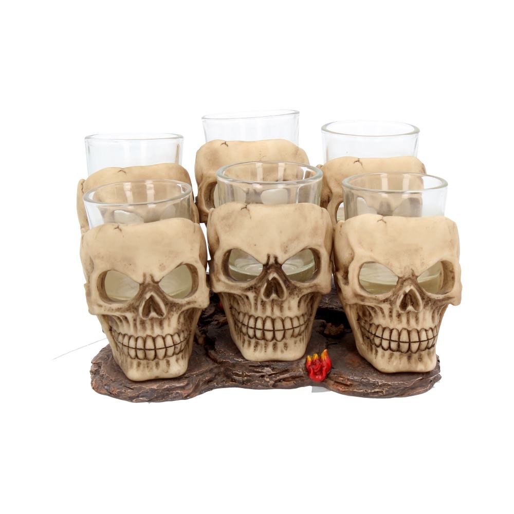 Six Shooter Skulls Skull Shot Glass Set: 2 - Shot Glasses By Gift Moments