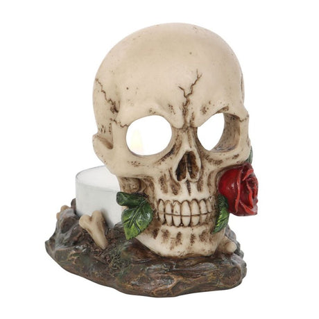 Skull Rose Tealight Holder: 1 - Candle Holders By Gift Moments