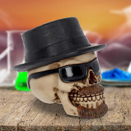 Small Badass Hat and Sunglasses Skull Figurine: 1 - Figures & Collectables By Gift Moments