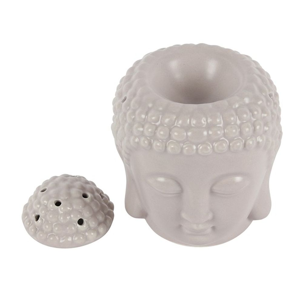 Small Grey Buddha Head Oil Burner: 3 - Oil & Wax Burners By Gift Moments