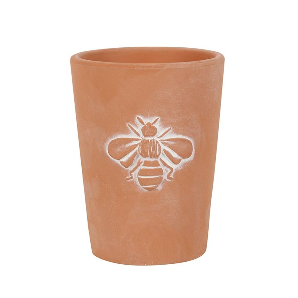 Small Terracotta Single Bee Motif Plant Pot: 2 - Pots & Planters By Gift Moments