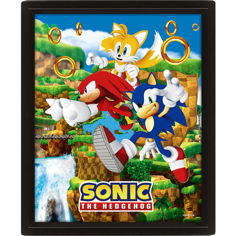 Sonic The Hedgehog 3D Framed Picture: 2 - Wall Art By Sonic The Hedgehog