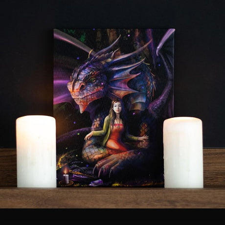 Spirit Dragon Canvas Plaque by Anne Stokes: 1 - Wall Art By Gift Moments