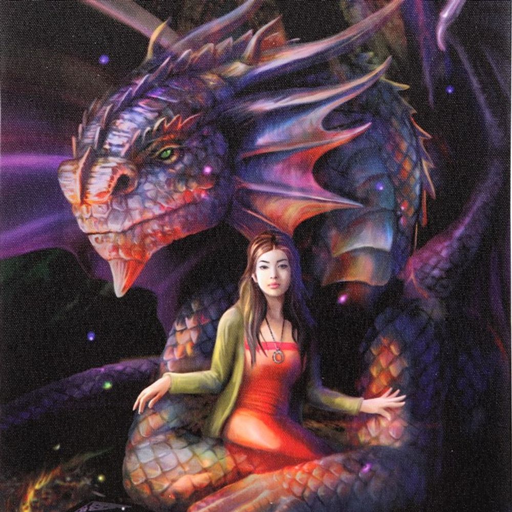 Spirit Dragon Canvas Plaque by Anne Stokes: 3 - Wall Art By Gift Moments