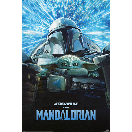 Mandalorian Lightspeed Poster - Din Djarin & Grogu: 1 - Posters By Star Wars: The Mandalorian