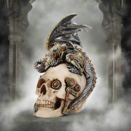 Steel Wing Steampunk Dragon Skull 21cm: 1 - Figures & Collectables By Gift Moments