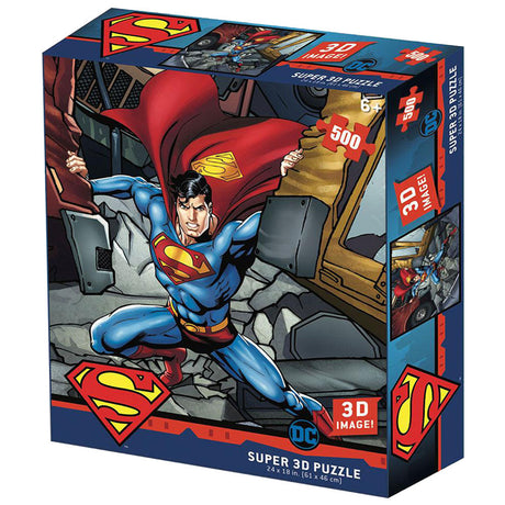 Superman 3D Moving Image Jigsaw Puzzle 500pc: 2 - Puzzles & Games By Superman