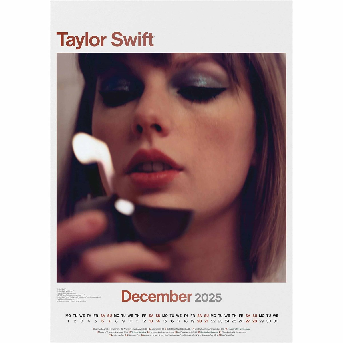 Taylor Swift A3 Calendar 2025: 2 - Calendars By Taylor Swift