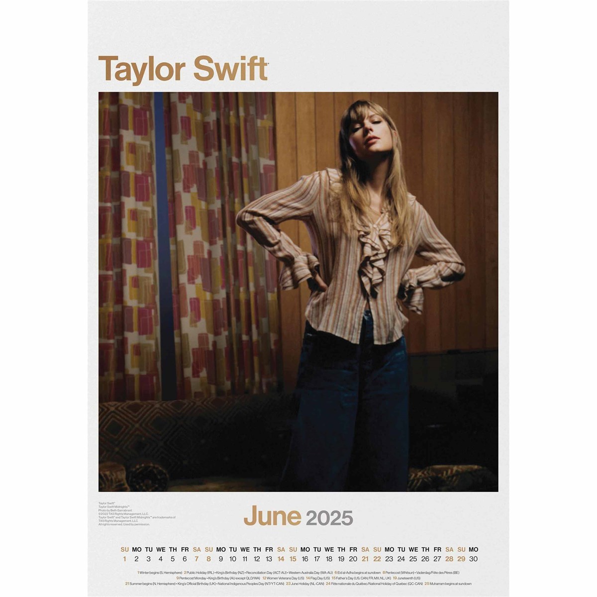 Taylor Swift A3 Calendar 2025: 3 - Calendars By Taylor Swift