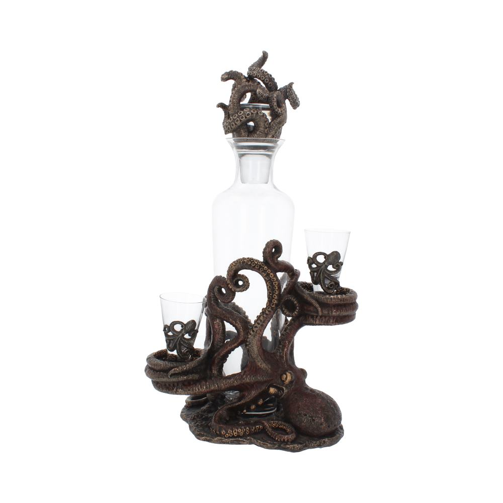 Tentacle Temptation Octopus Squid Bottle and Shot Glass Holder: 2 - Shot Glasses By Gift Moments