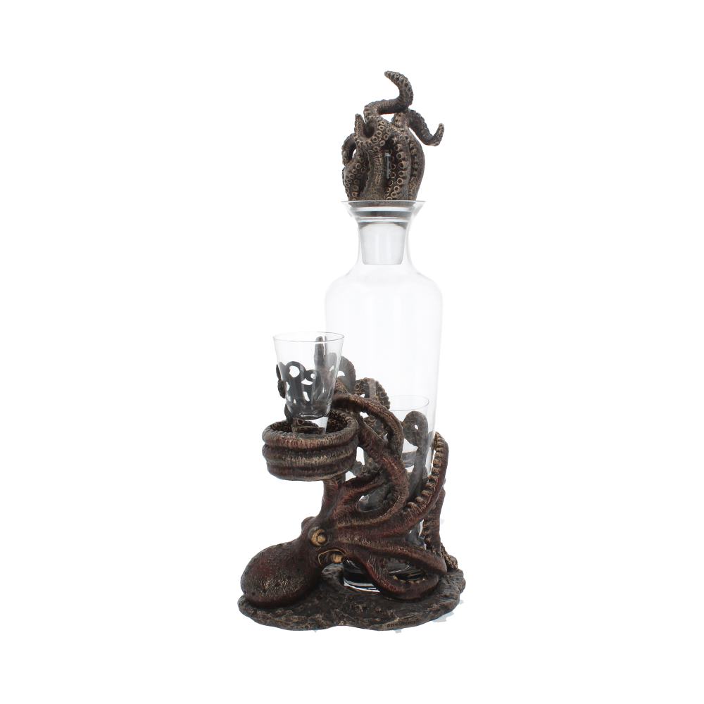 Tentacle Temptation Octopus Squid Bottle and Shot Glass Holder: 5 - Shot Glasses By Gift Moments