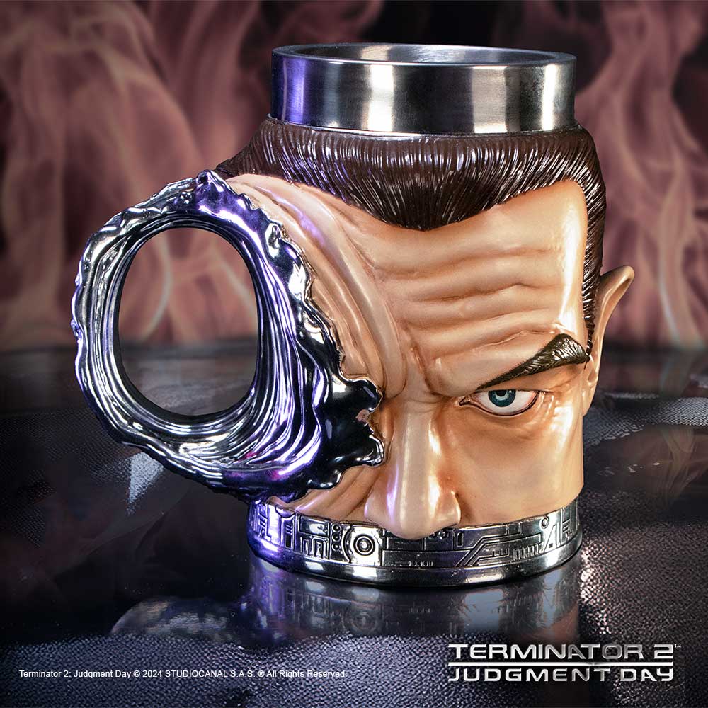 Terminator T-1000 Head with Bullet Hole Collectible Tankard: 1 - Tankards By Terminator 2