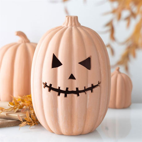 Terracotta Halloween Pumpkin Ornament 30cm: 1 - Ornaments By Gift Moments