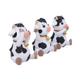 Three Wise Cows Figurines: 5 - Figurines Small (Under 15cm) By NN Designs