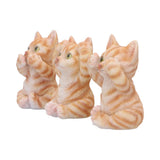 Three Wise Ginger Cats Figurines (Set of 3) See No Hear No Speak No Cats: 3 - Figurines Small (Under 15cm) By NN Designs