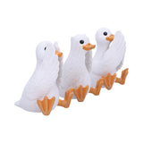 Three Wise Goofy Geese Figurines in See no Hear no Speak no evil: 5 - Figurines Small (Under 15cm) By NN Designs