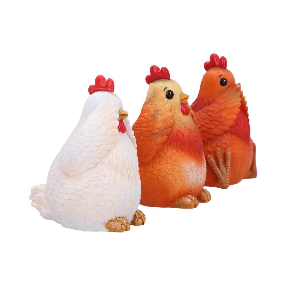 Three Wise Hens Figurines: 5 - Figurines Small (Under 15cm) By NN Designs