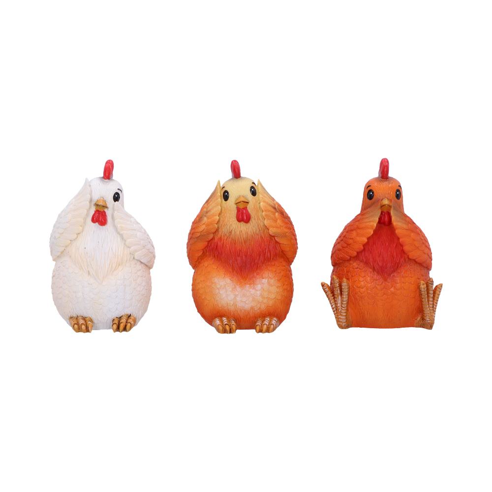 Three Wise Hens Figurines: 2 - Figurines Small (Under 15cm) By NN Designs