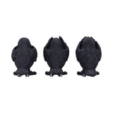 Three Wise Ravens Figurines 8.7cm: 4 - Figures & Collectables By NN Designs