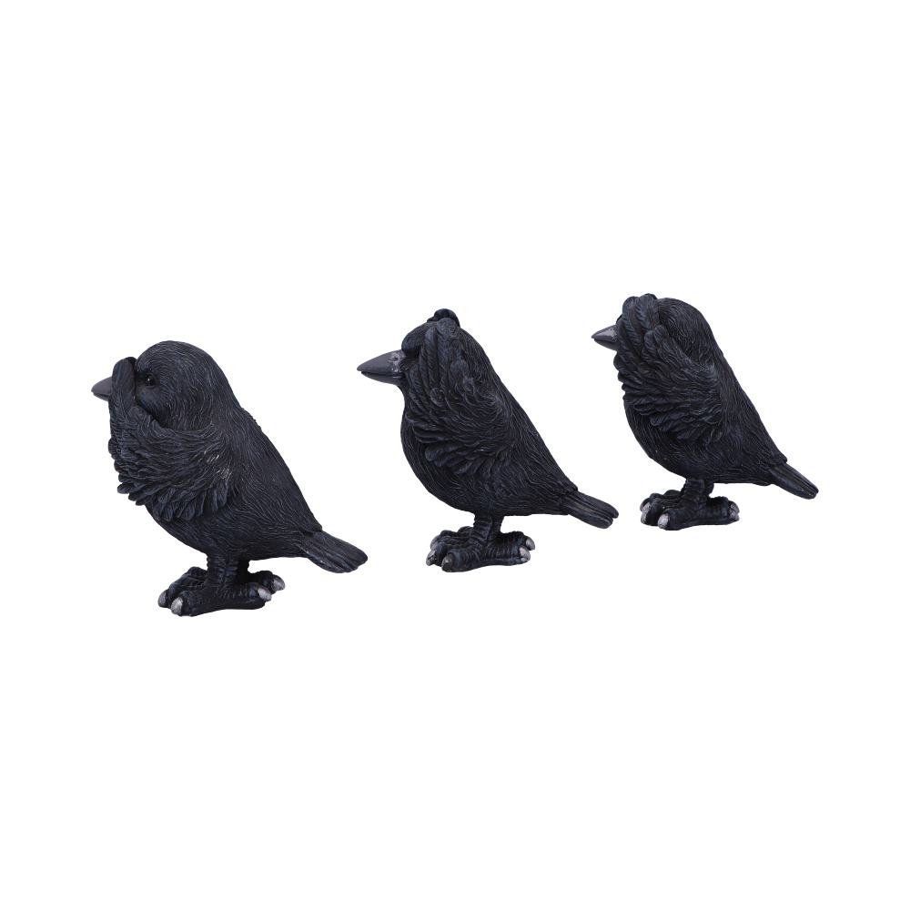 Three Wise Ravens Figurines 8.7cm: 3 - Figures & Collectables By NN Designs