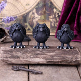 Three Wise Ravens Figurines 8.7cm: 1 - Figures & Collectables By NN Designs